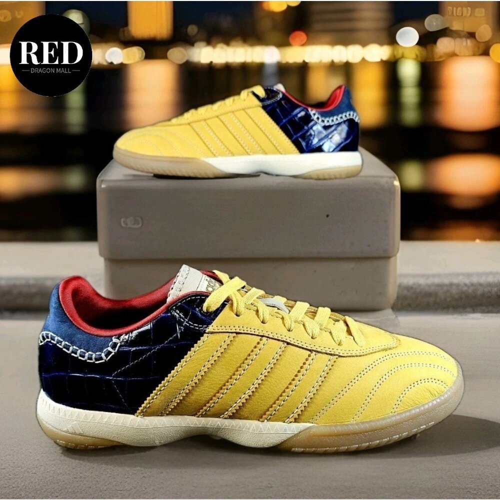 Adidas Wales Bonner Originals MN Samba Gold Navy IH8407 - Men's Size 10